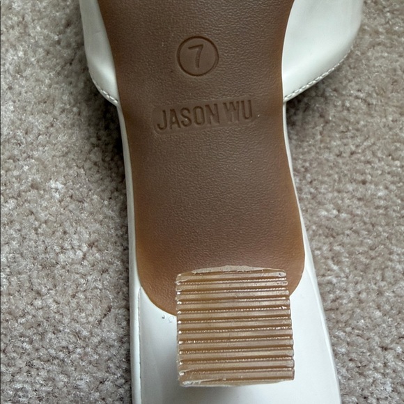 Jason Wu Cream Pointed Mules - Picture 4 of 12